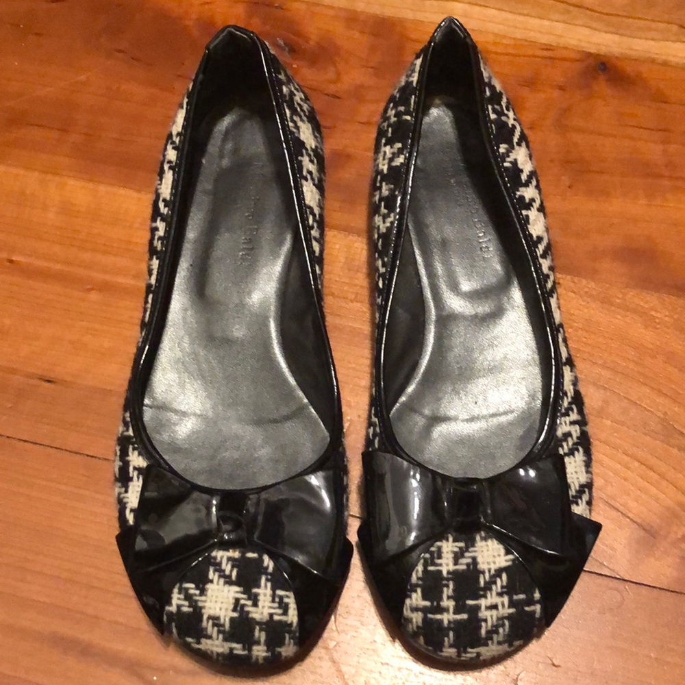 Massimo Baldi houndstooth flats